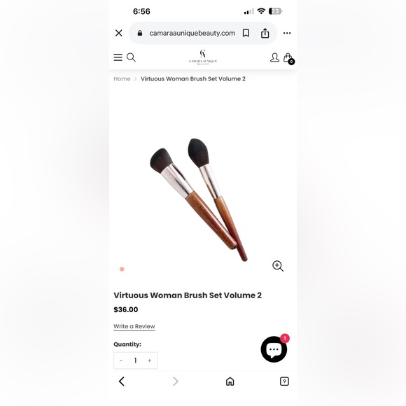 Makeup Brushes with Silver and Wooden Accents - Picture 5 of 5